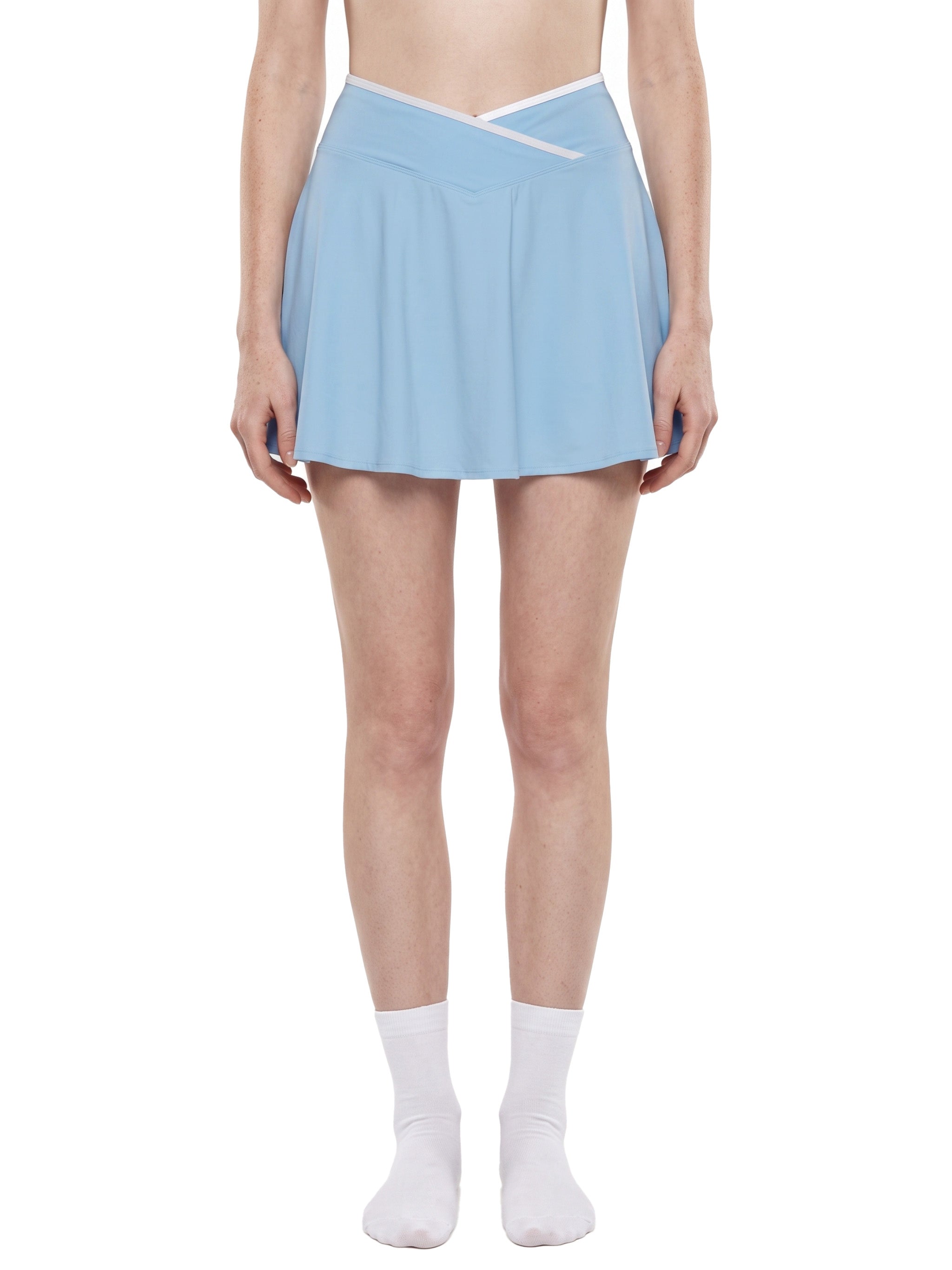 W | colour block a-line skirt