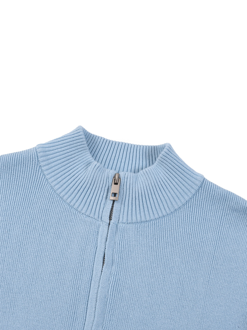 W | mock neck zip- up cardigan