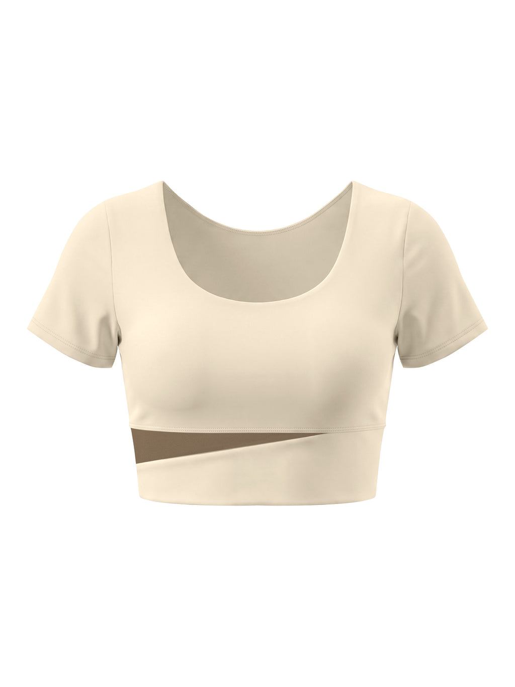 W | panelled crop yoga t-shirt
