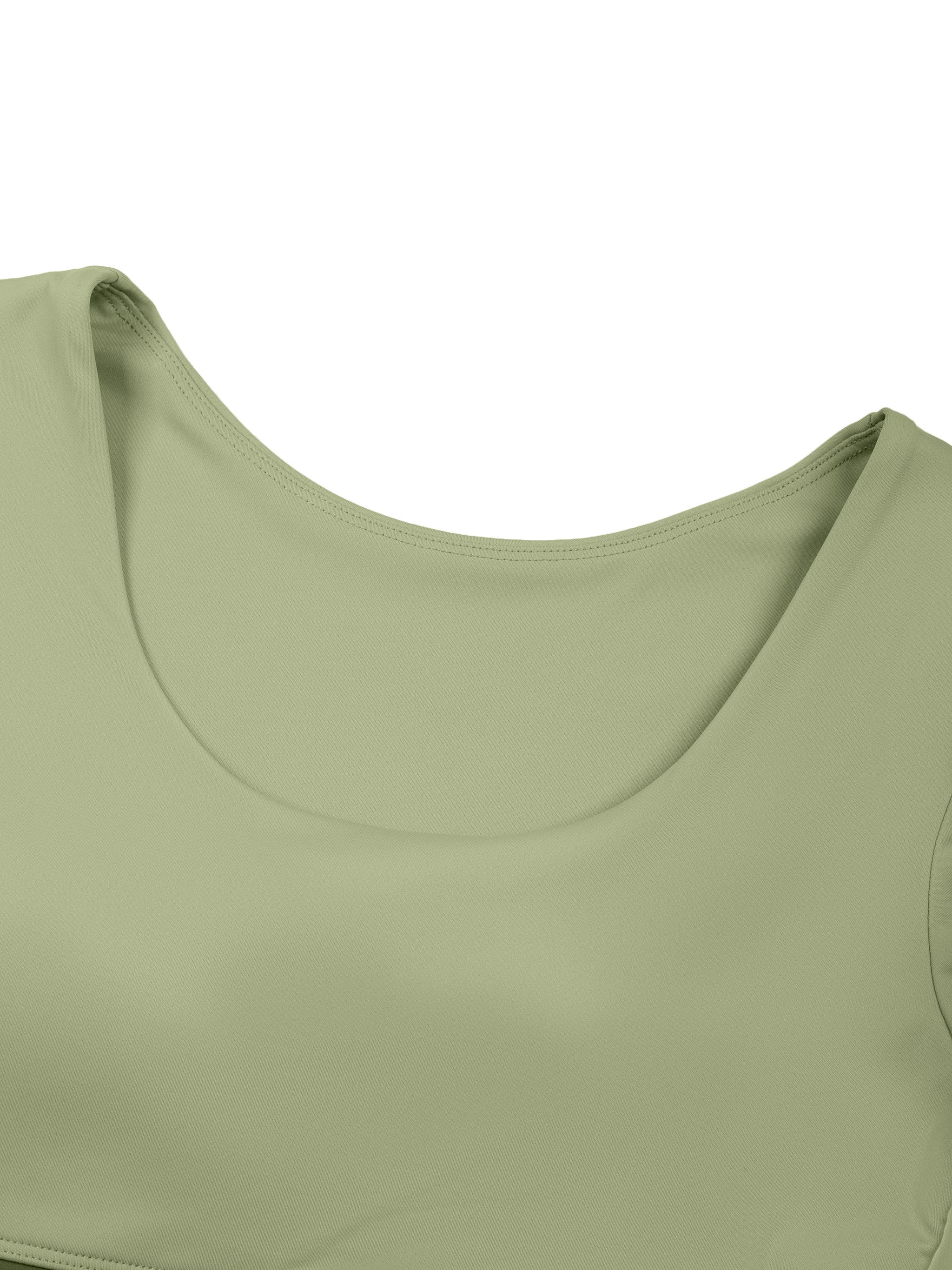 W | panelled crop yoga t-shirt