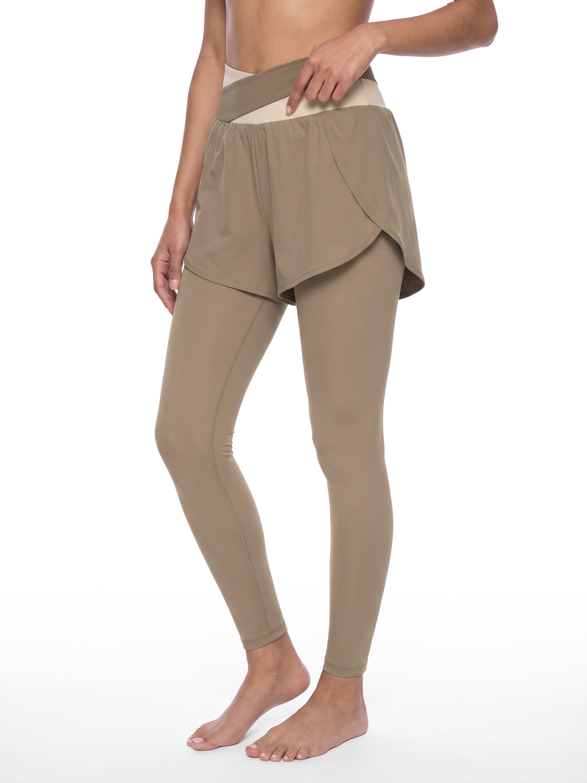 W | panelled high-waisted yoga leggings