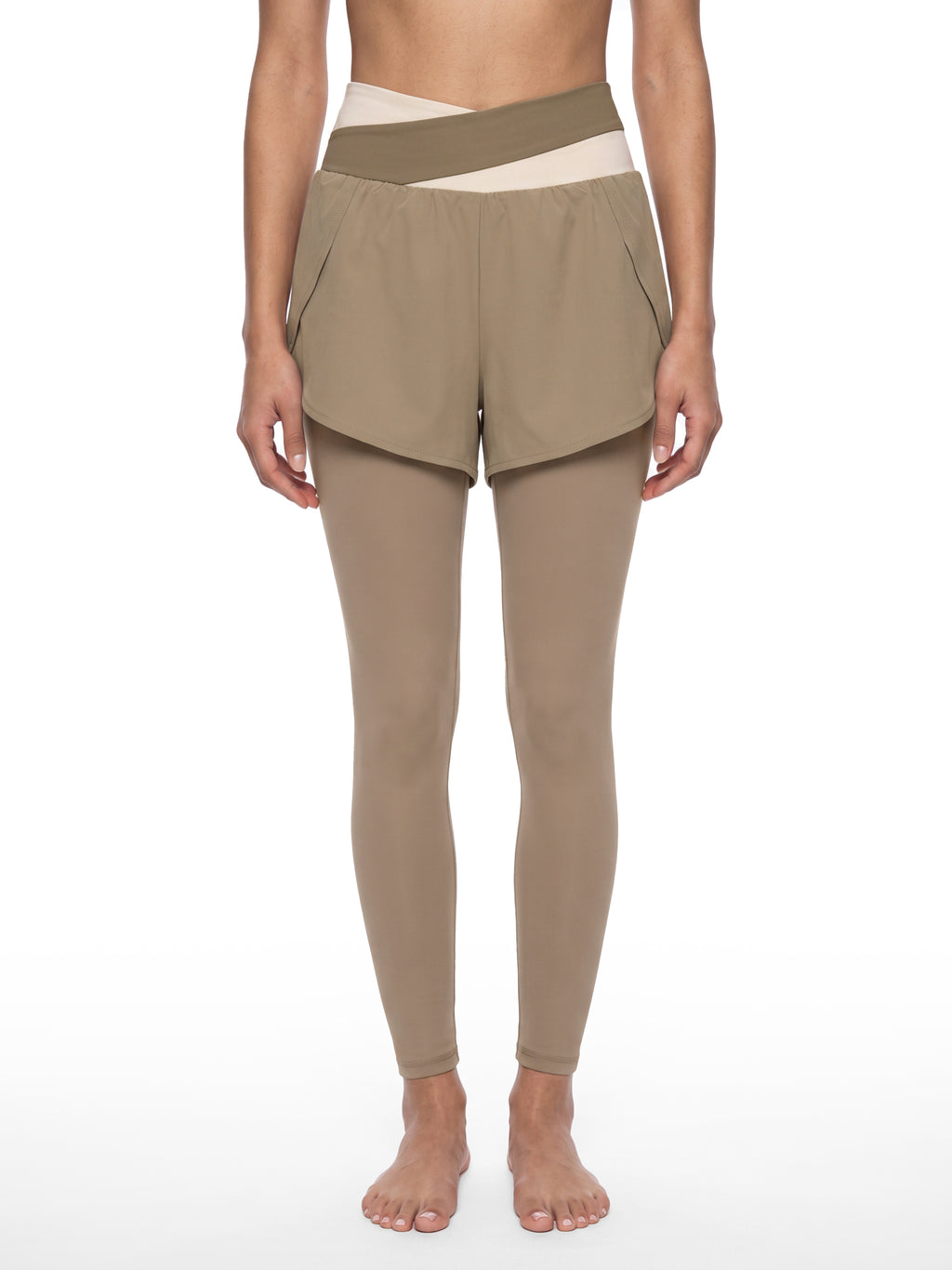 W | panelled high-waisted yoga leggings