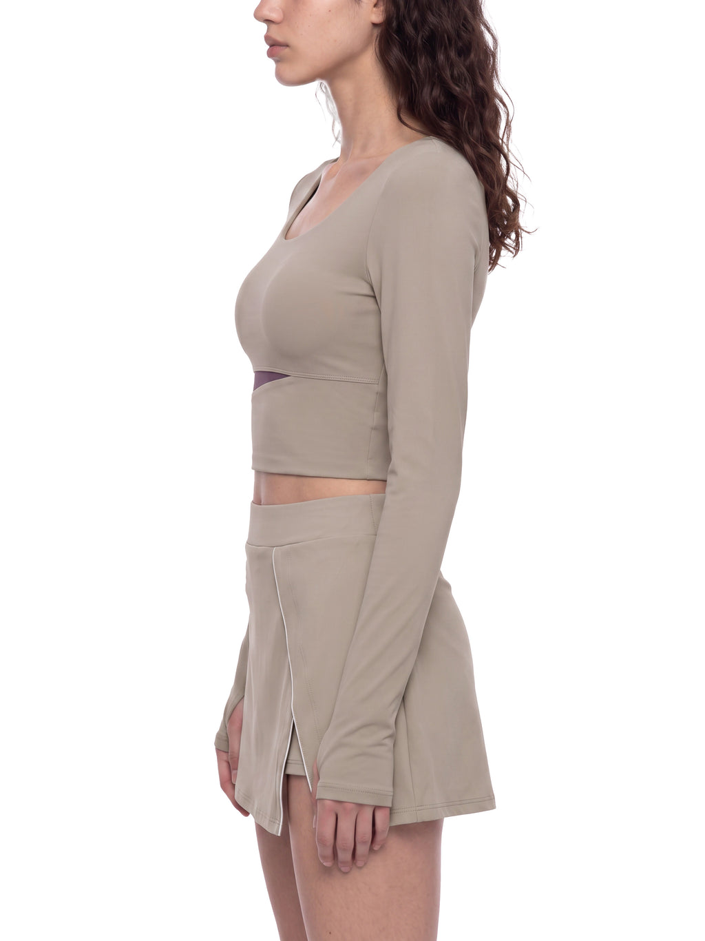 W | panelled yoga long sleeve