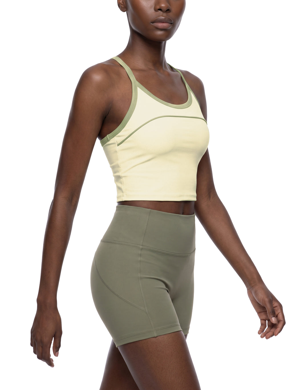 W | piping yoga tank top