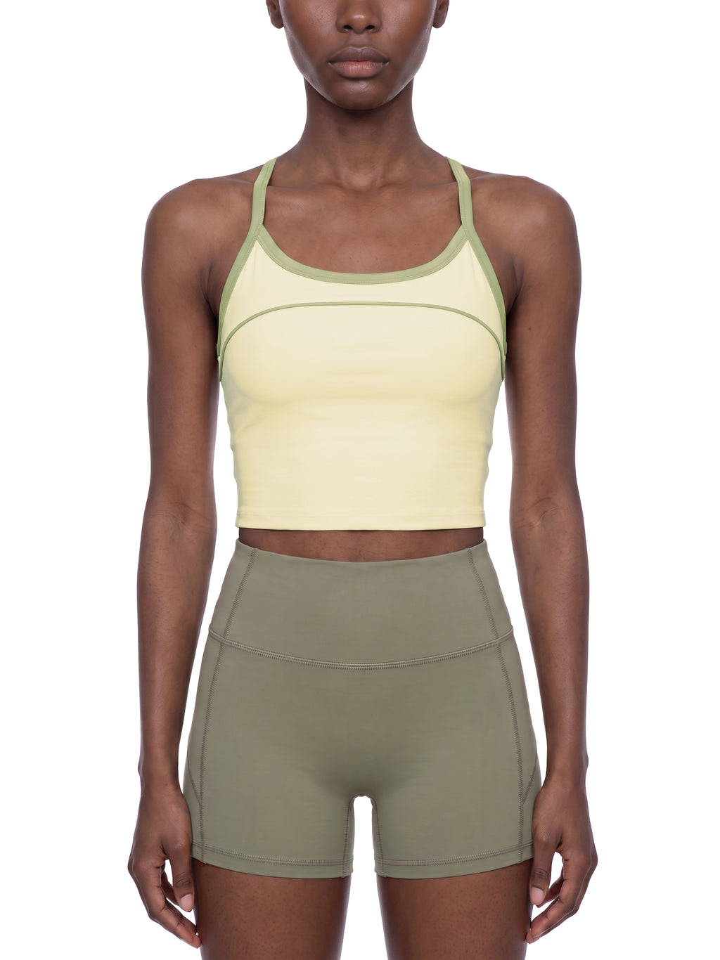 W | piping yoga tank top