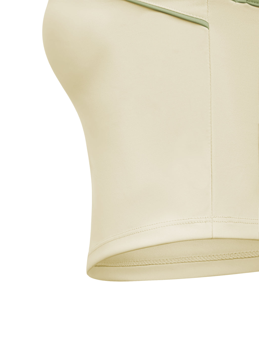 W | piping yoga tank top