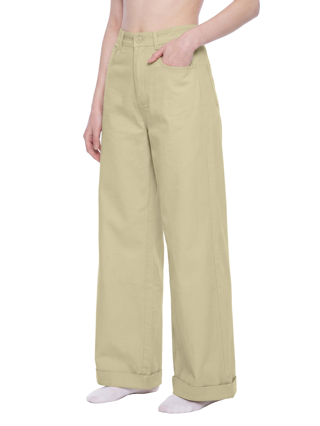 W | tencel wide leg pants