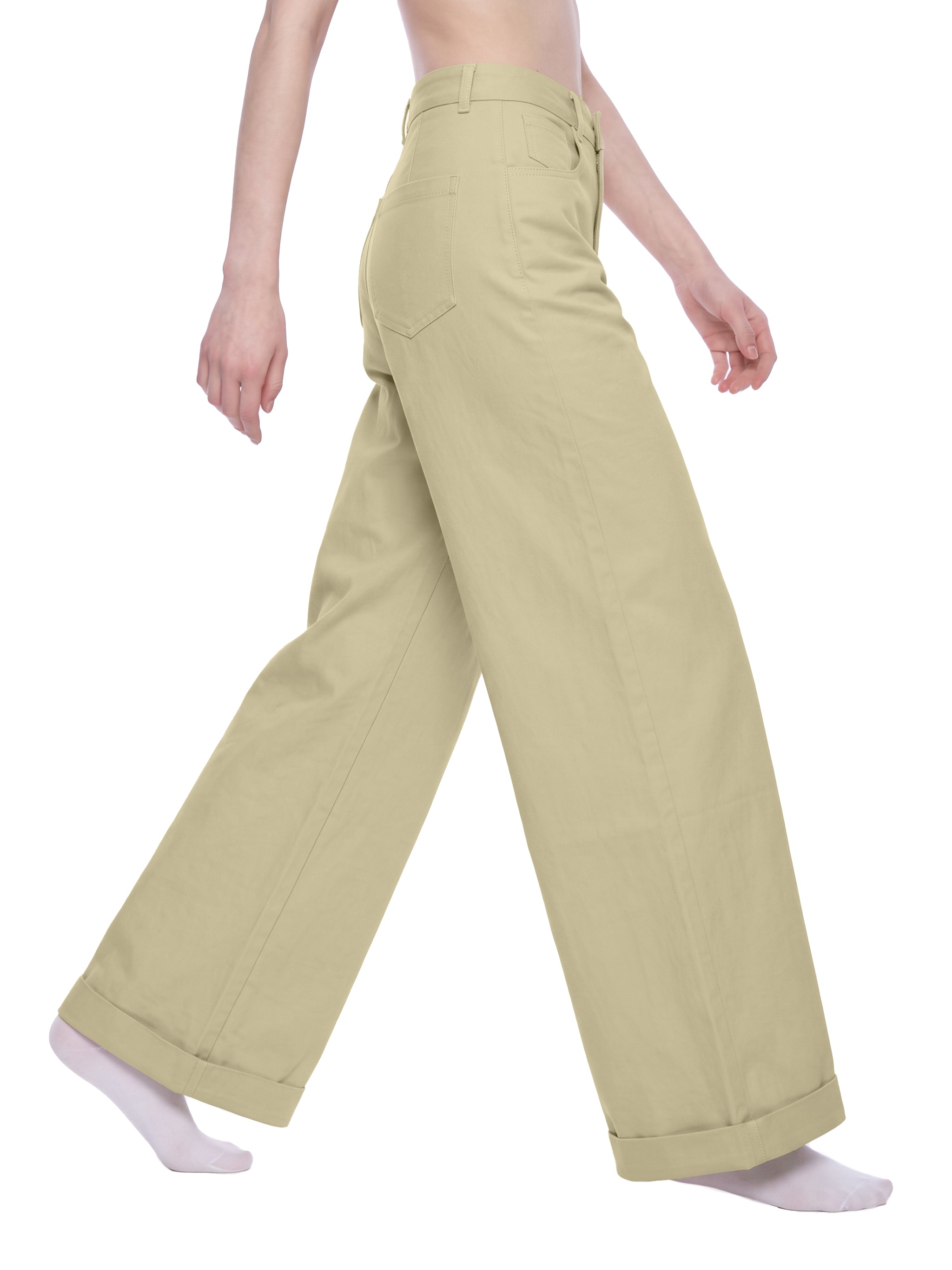 W | tencel wide leg pants