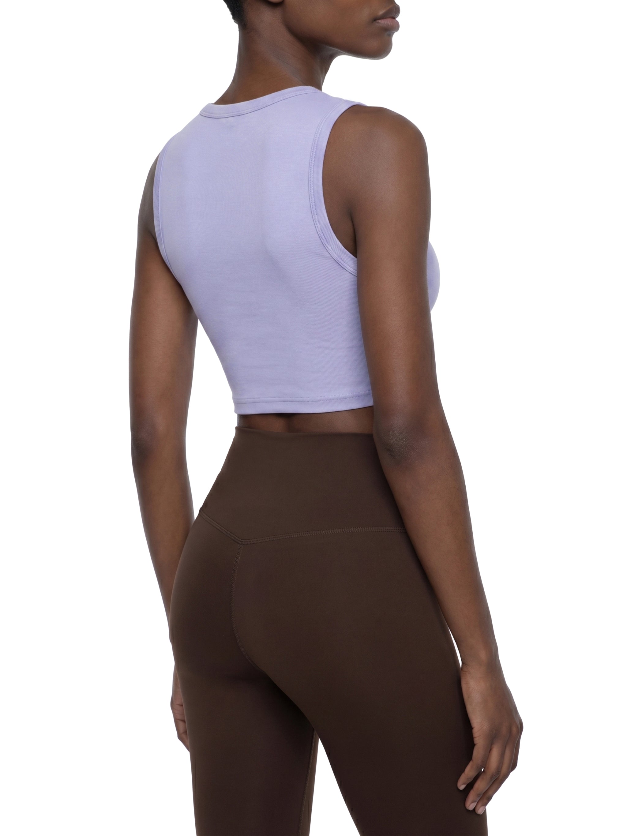 W | tight crewneck crop tank top