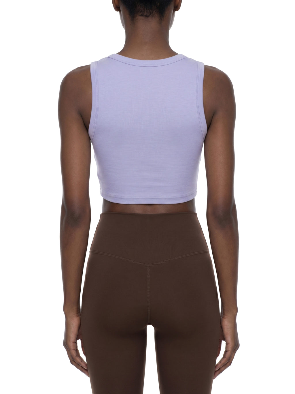 W | tight crewneck crop tank top