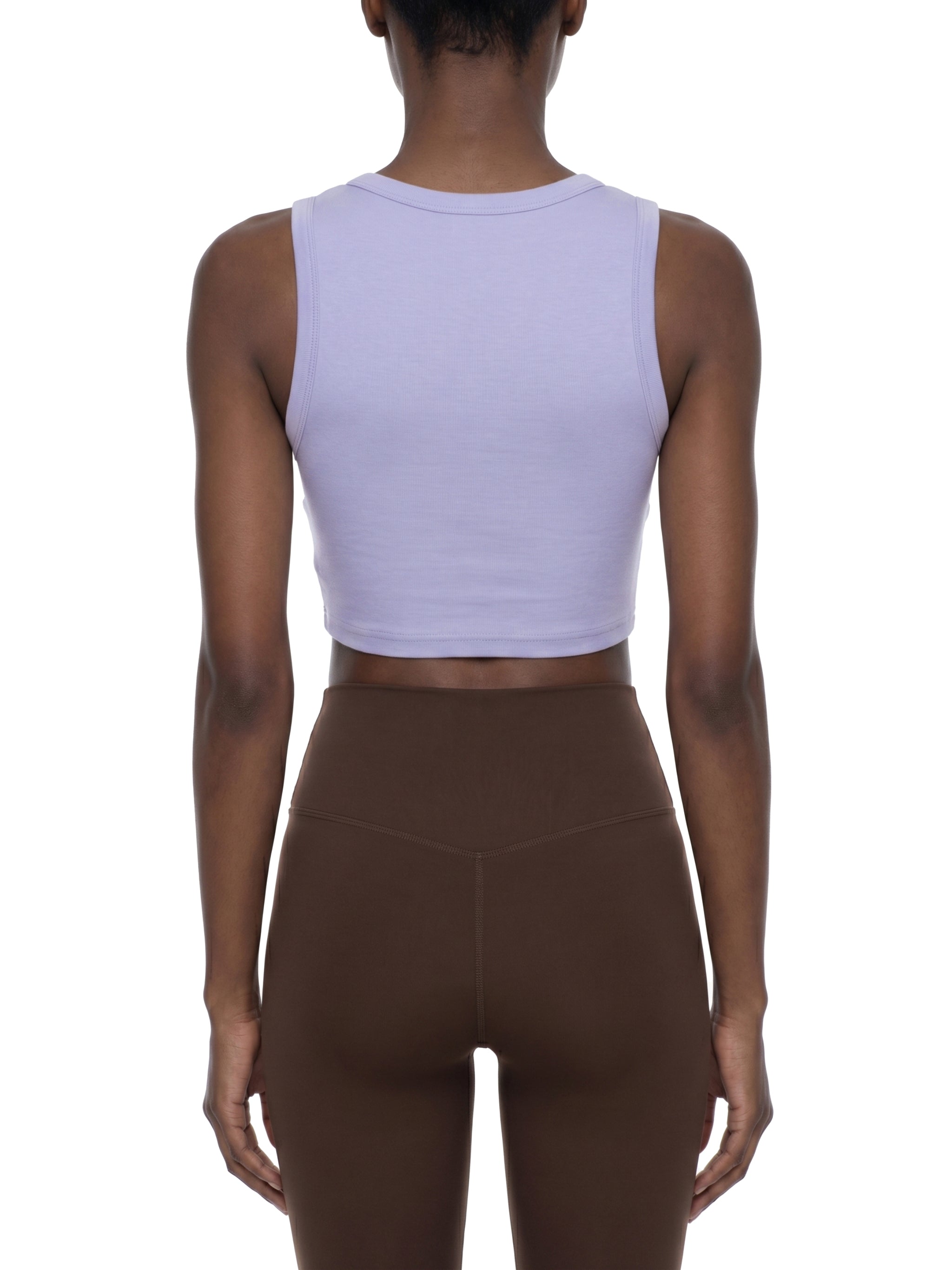 W | tight crewneck crop tank top