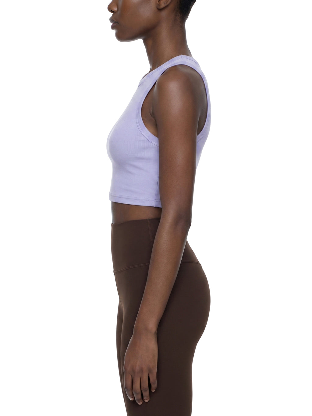 W | tight crewneck crop tank top