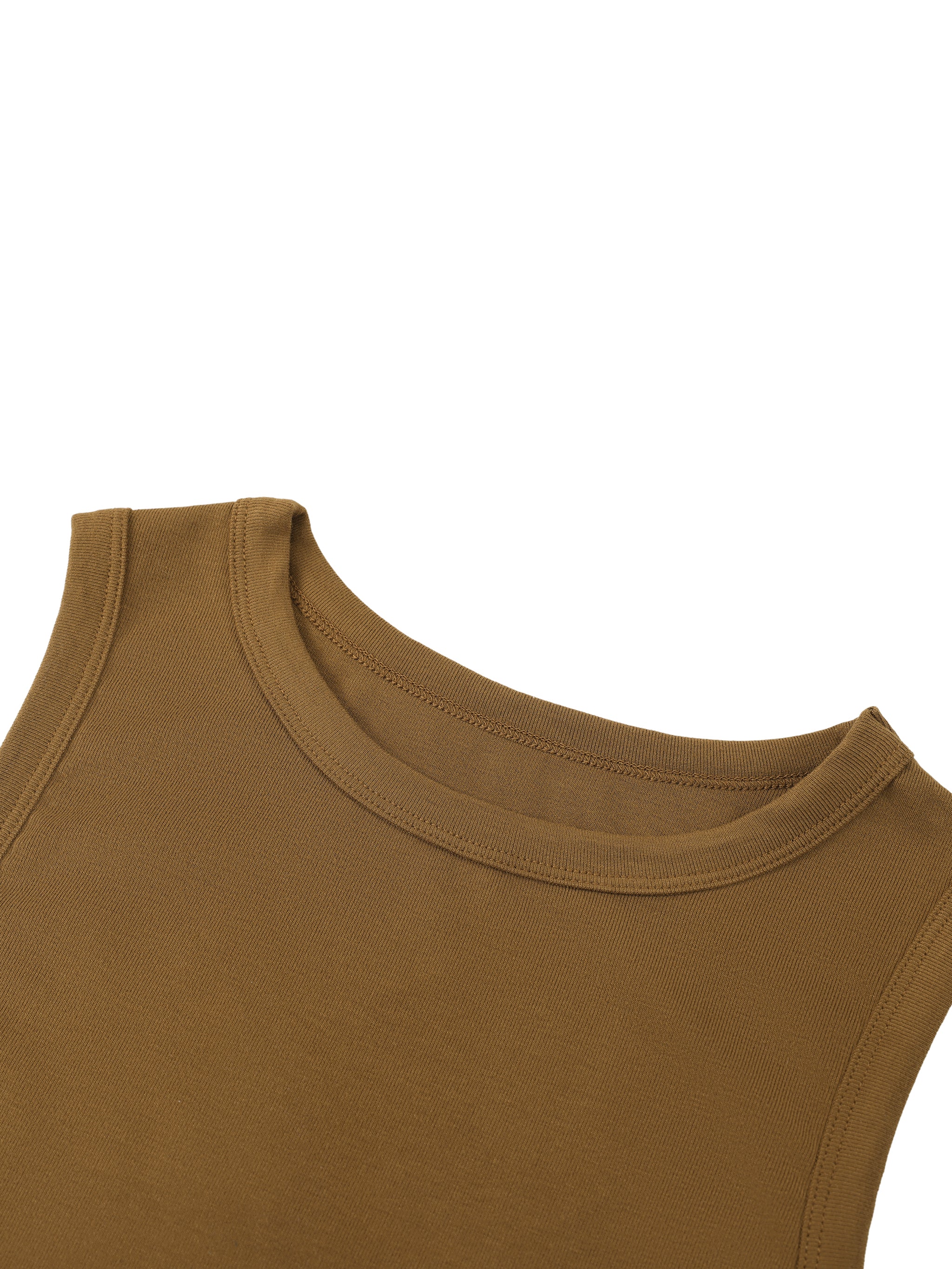 W | tight crewneck crop tank top