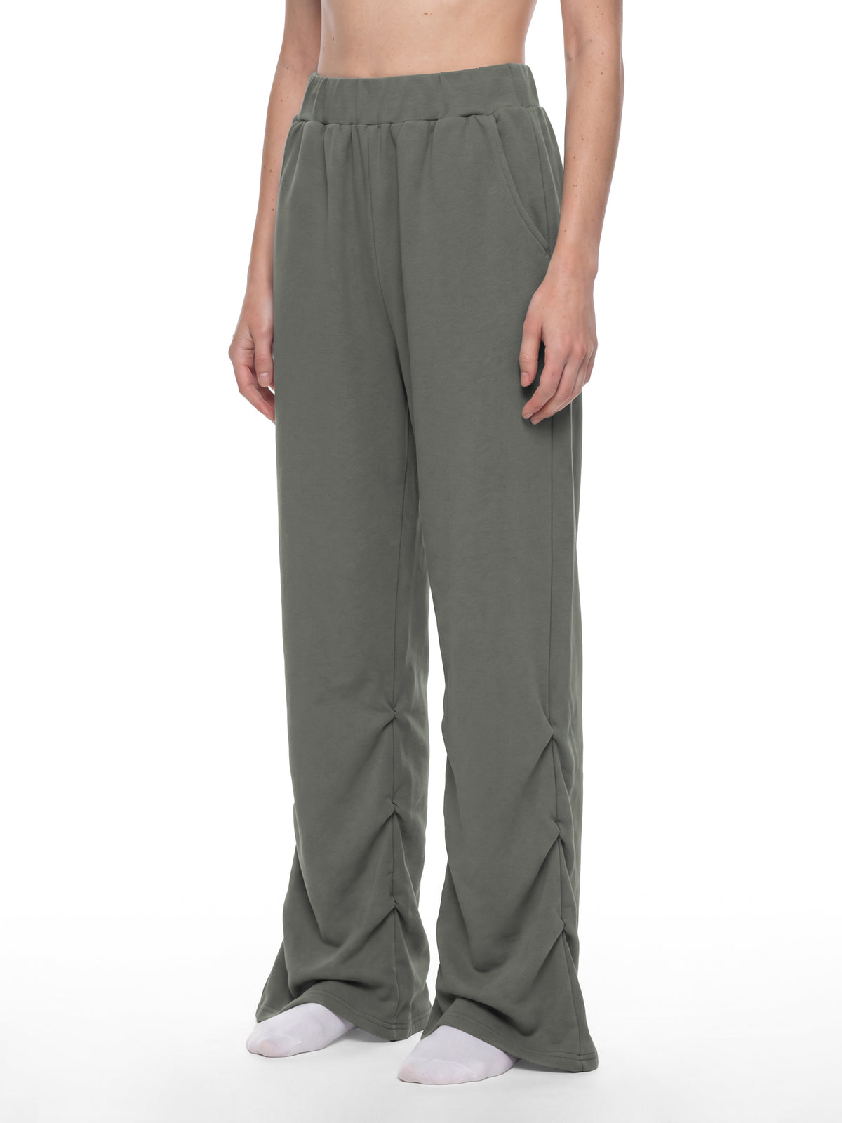W | vintage wash ruched sweatpants
