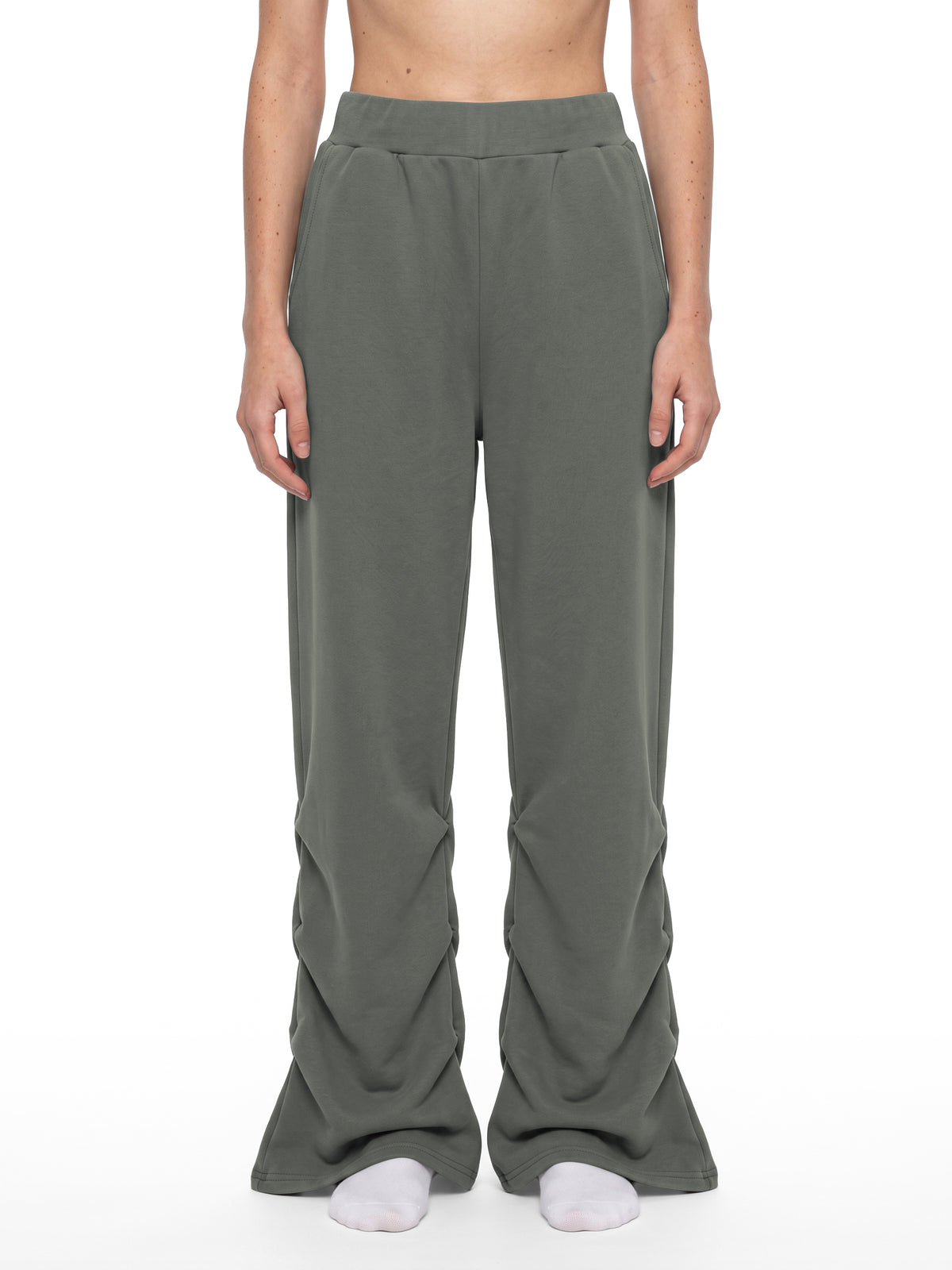 W | vintage wash ruched sweatpants