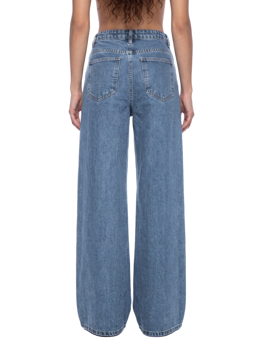 W | wide leg denim jeans