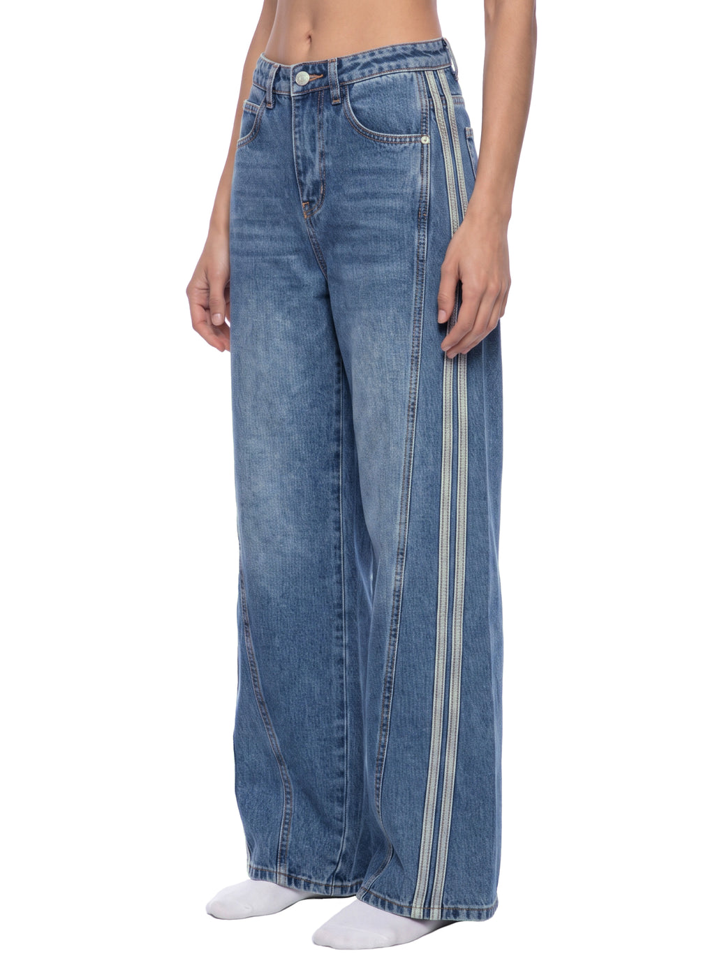 W | wide leg denim jeans