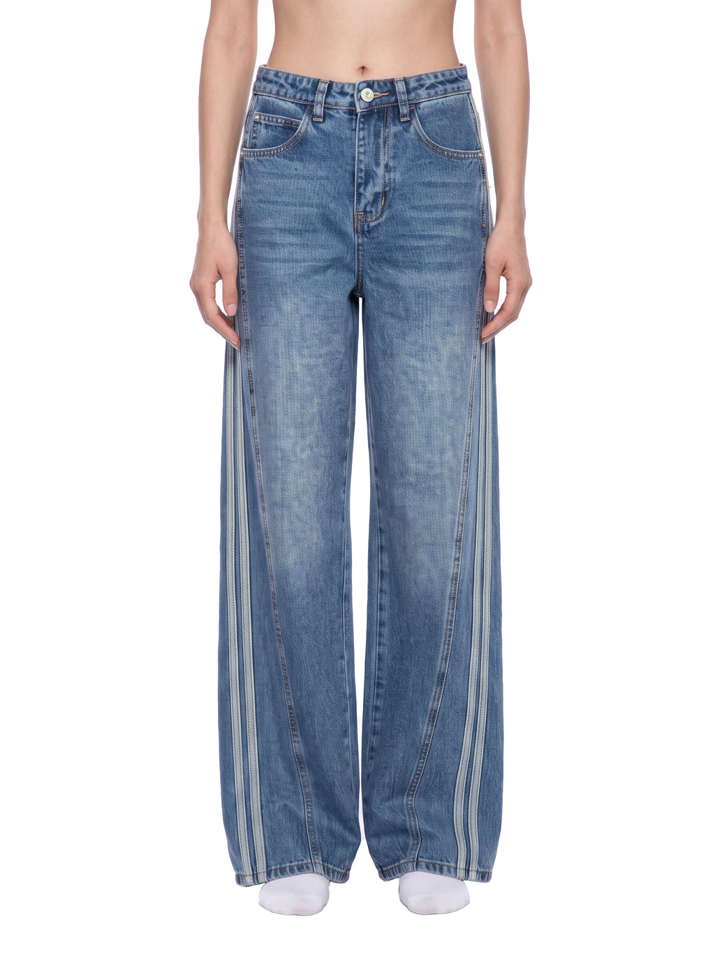 W | wide leg denim jeans