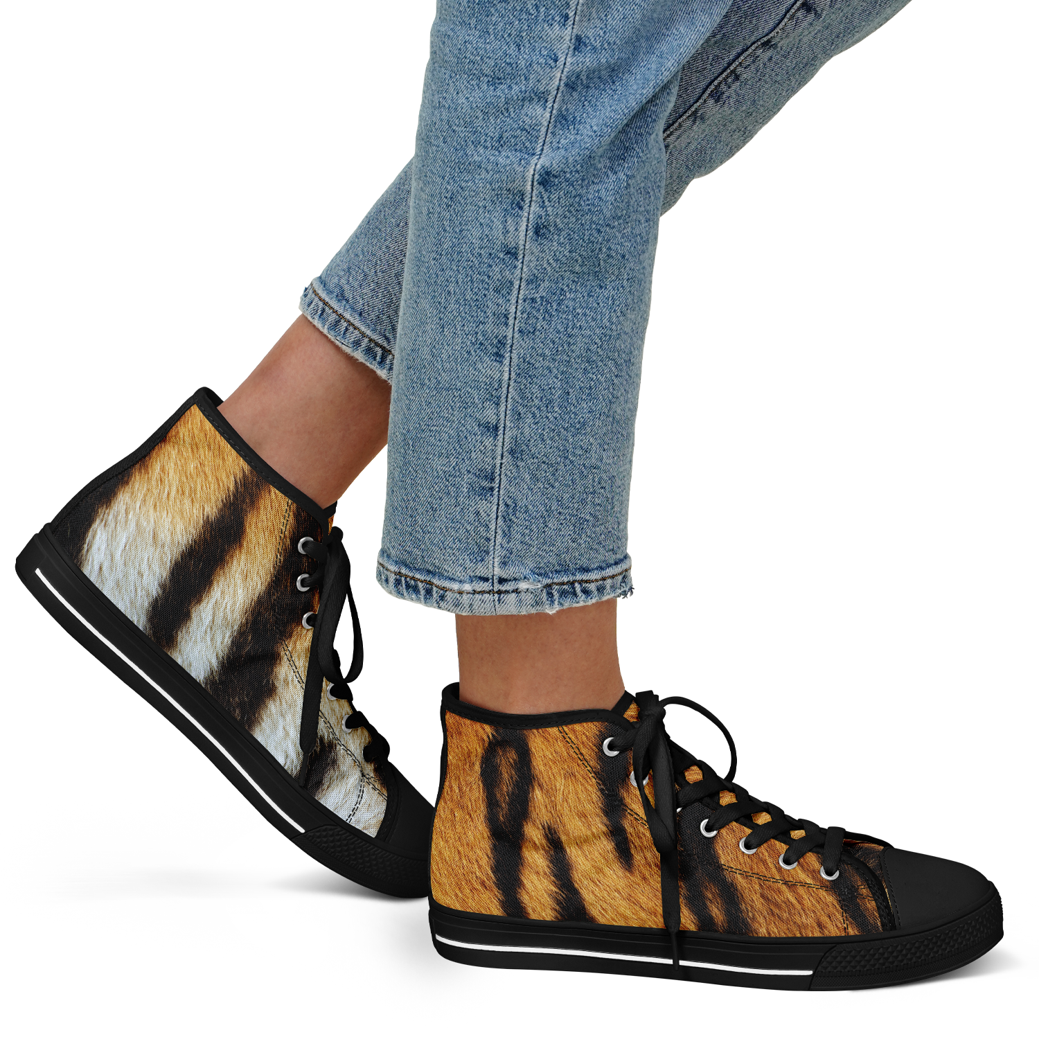 SNE4K | high top | tiger stripes | black details