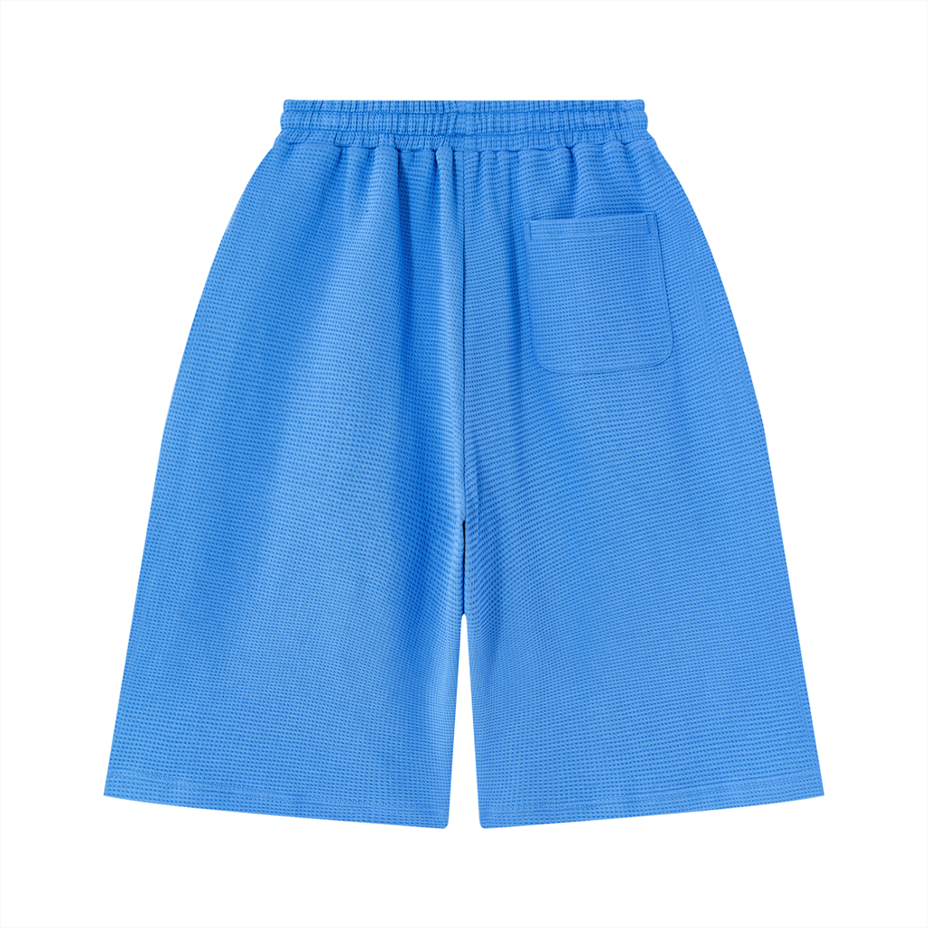 O | wide-leg waffle shorts