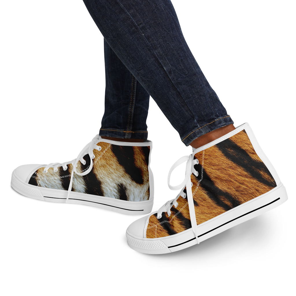 SNE4K | high top | tiger stripes | white details