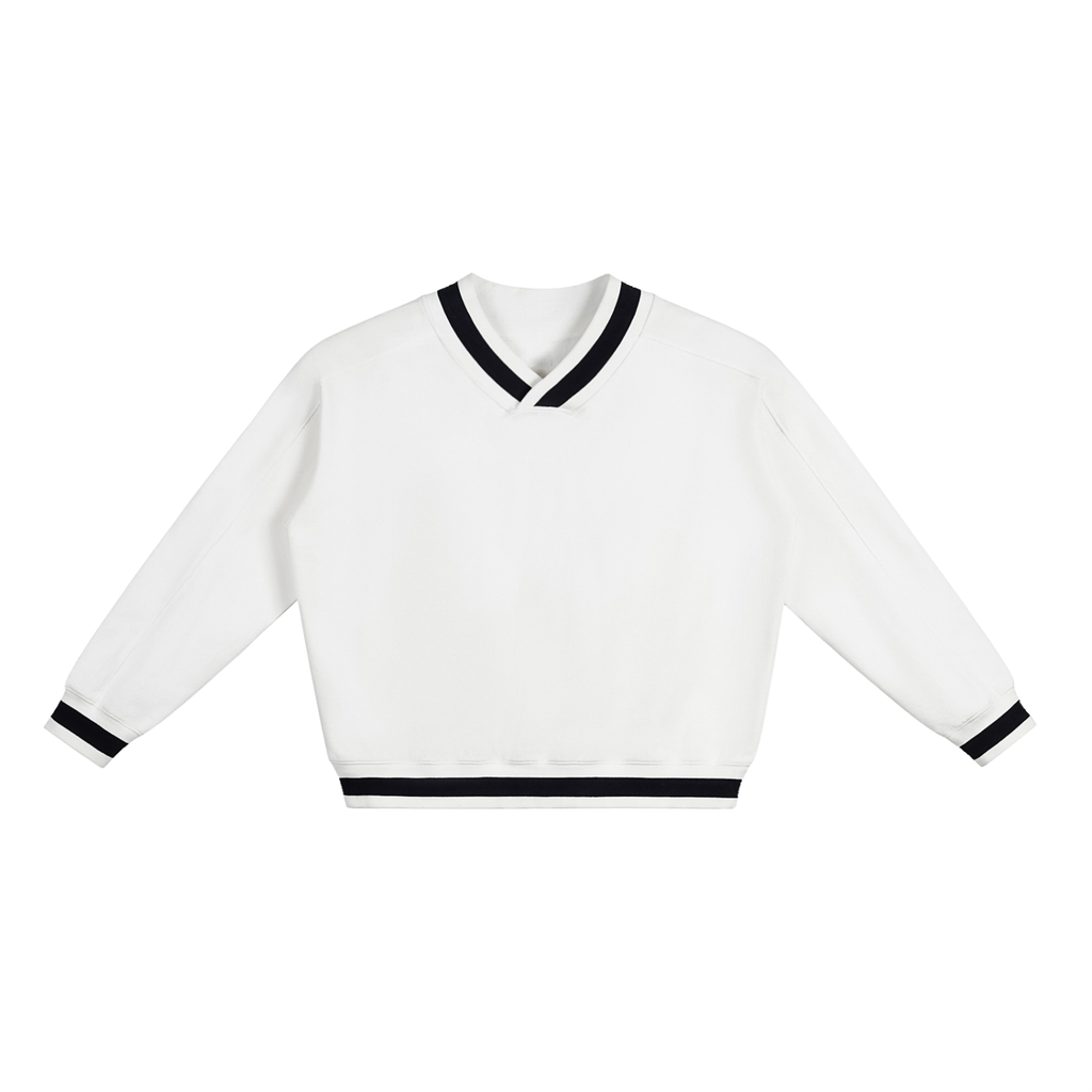 neutral,new,all,v-neck,collar,sweatshirt,boxy,oversized,contrast,nath
