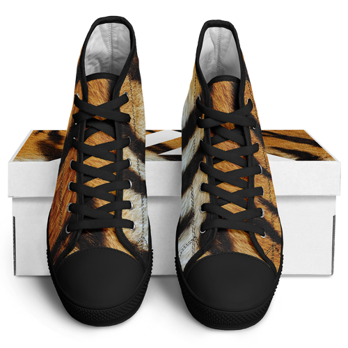 SNE4K | high top | tiger stripes | black details