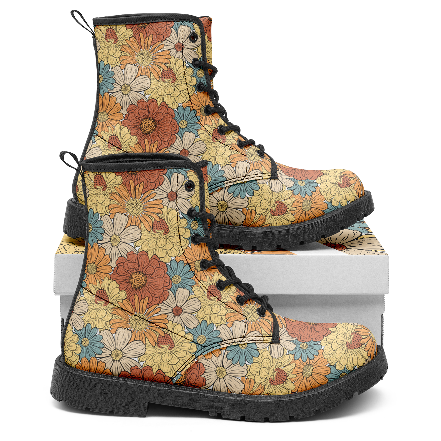 N | city strider boots | flwrpwr pattern 5 - Arcadia Apparel