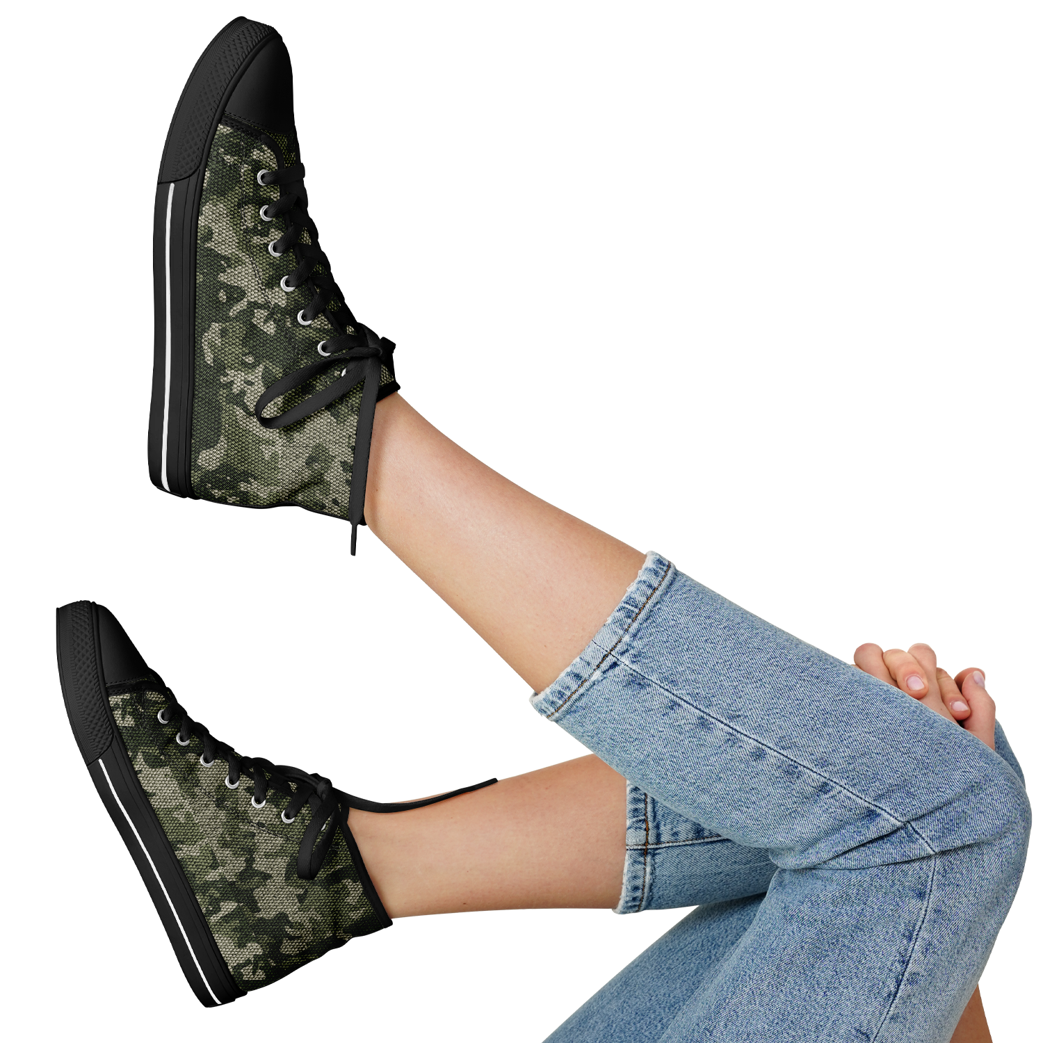 HIGH TOP | green camo | black sole - Arcadia Apparel