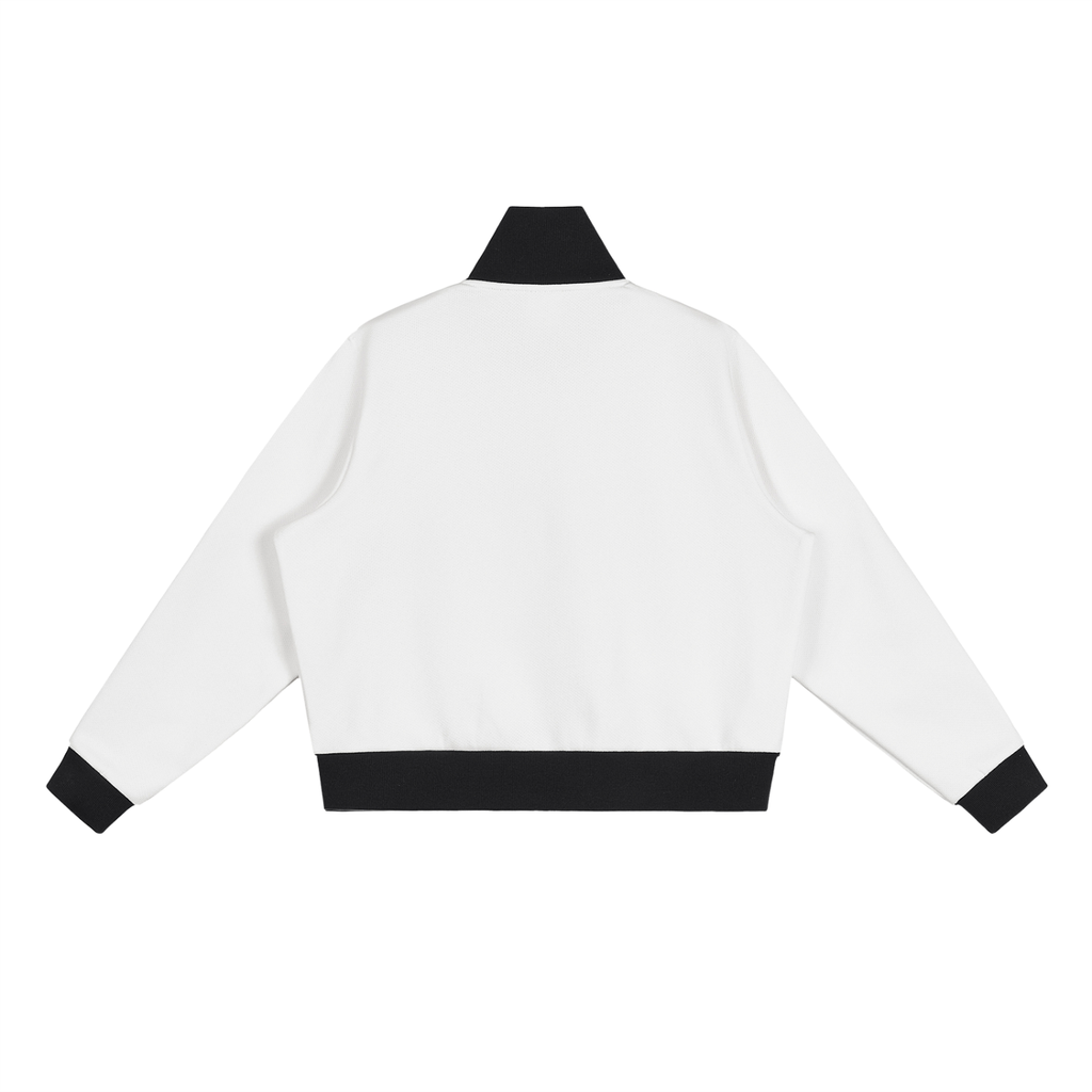 all,arcaprl,arcadia apparel,arcadia,contrast,side stripe,fleece,cropped,track,jacket