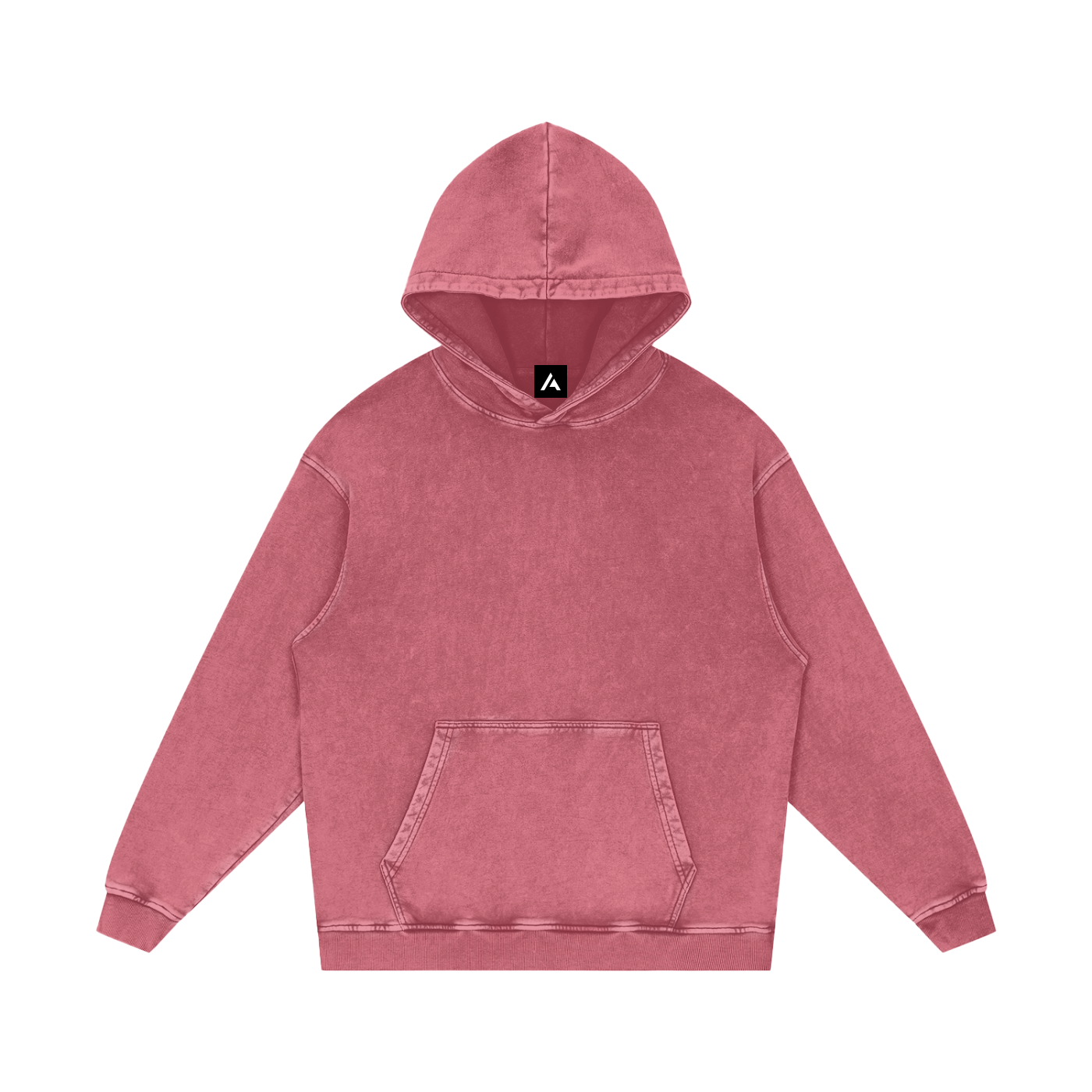 M | SNOW WASHED LOOSE COTTON HOODIE | no logo - Arcadia Apparel