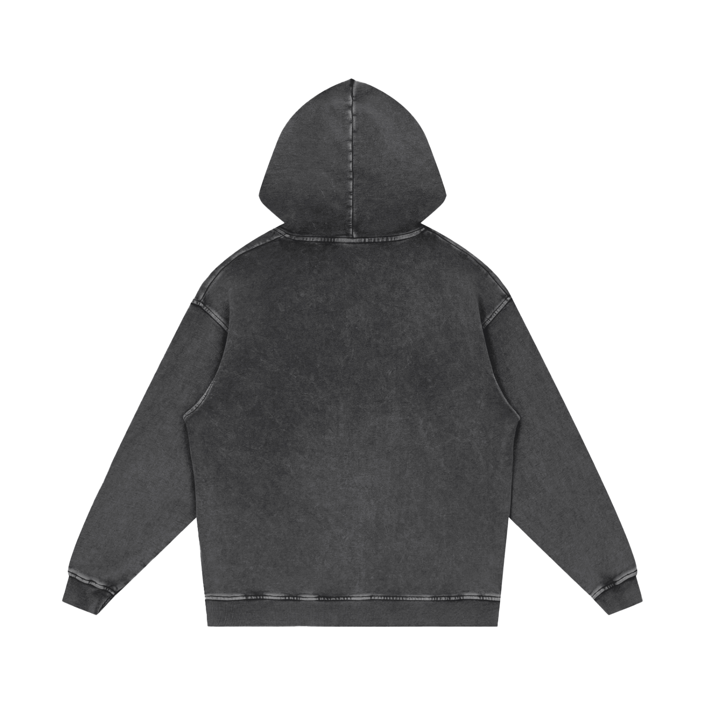 M | SNOW WASHED LOOSE COTTON HOODIE | no logo - Arcadia Apparel