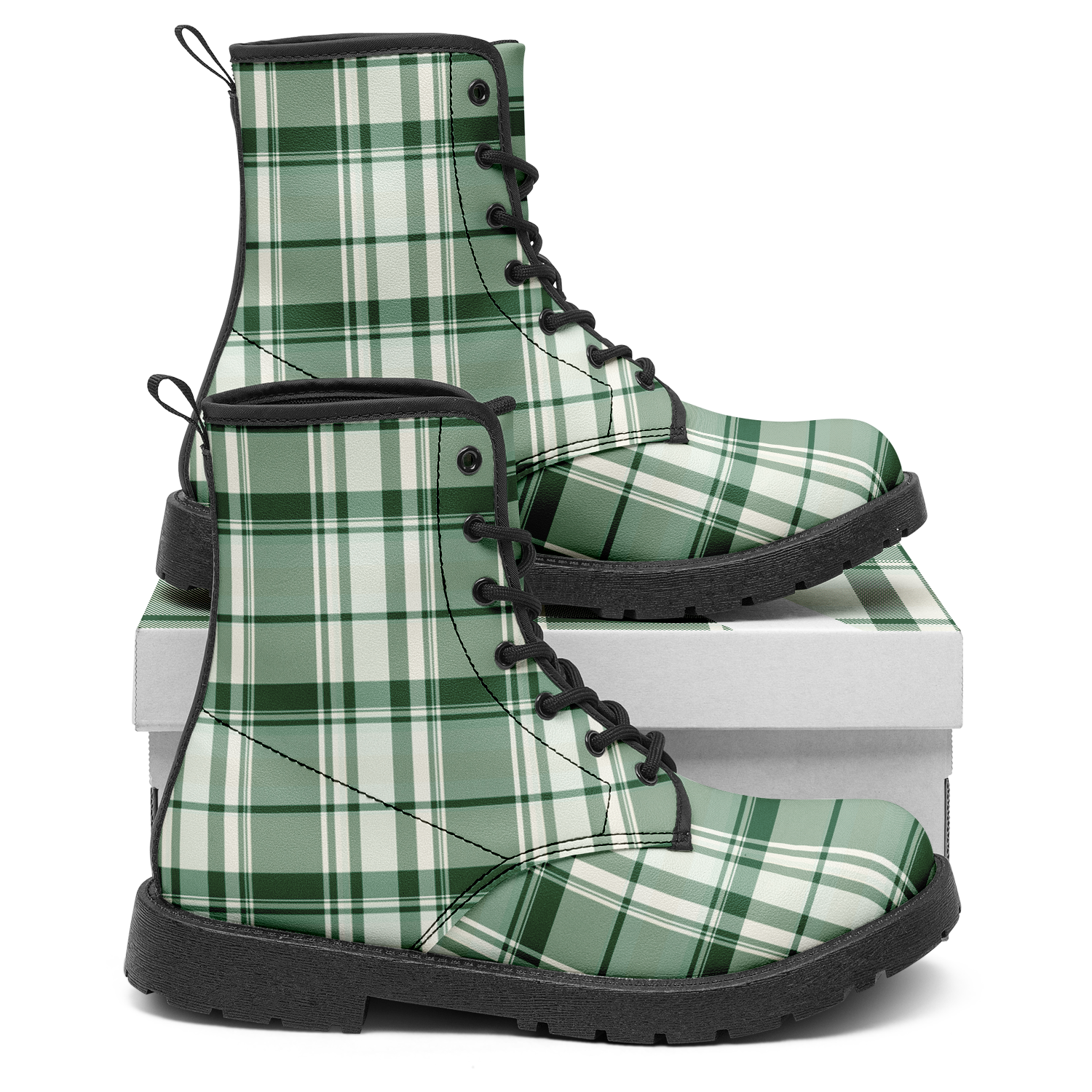N | city strider boot | green plaid - Arcadia Apparel