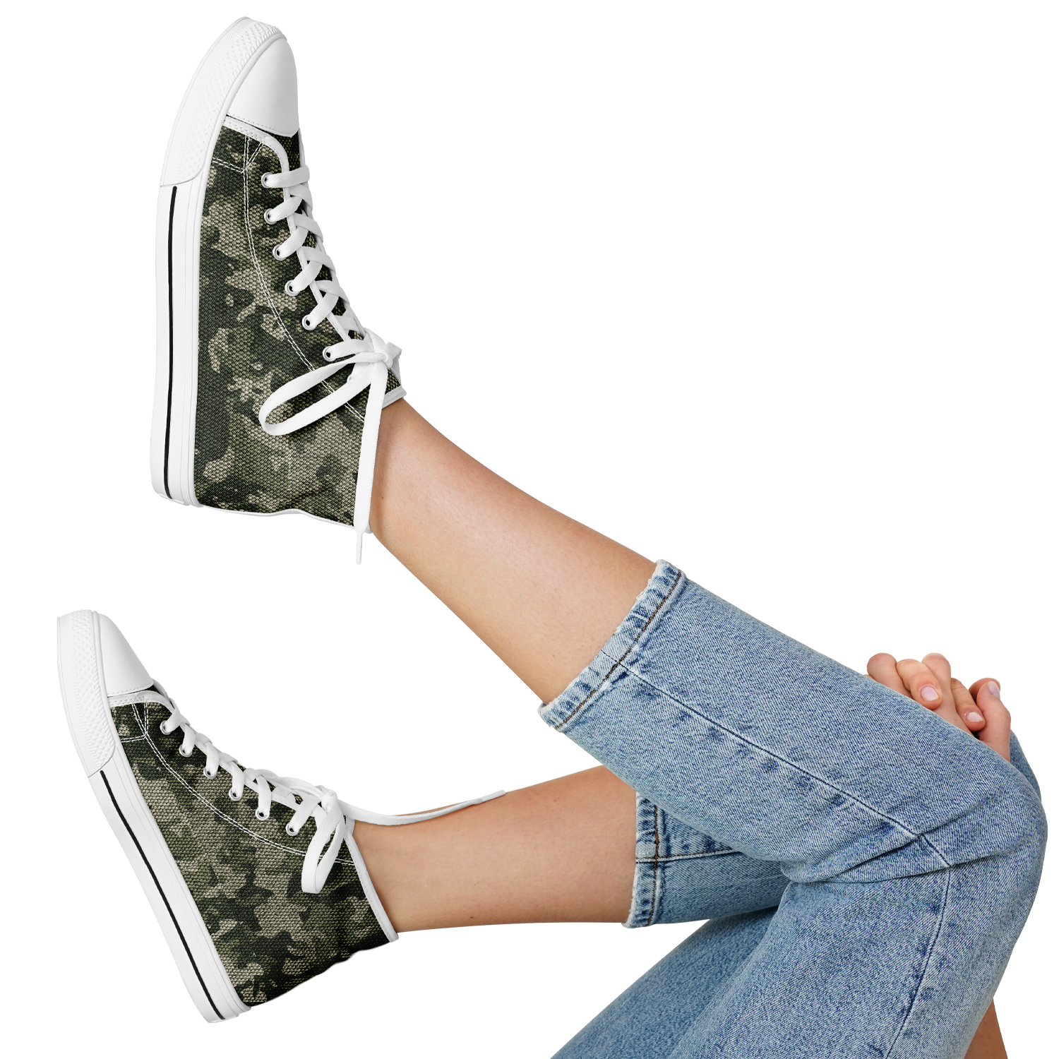 HIGH TOP | green camo | white sole - Arcadia Apparel
