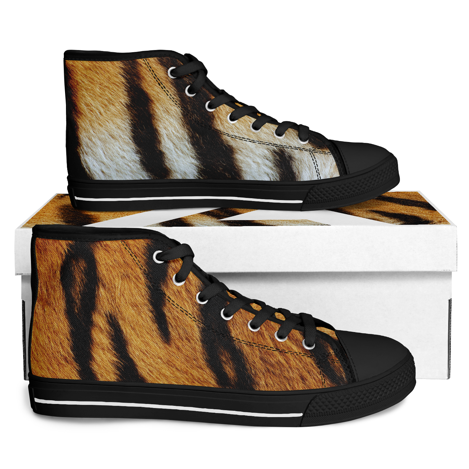 SNE4K | high top | tiger stripes | black details