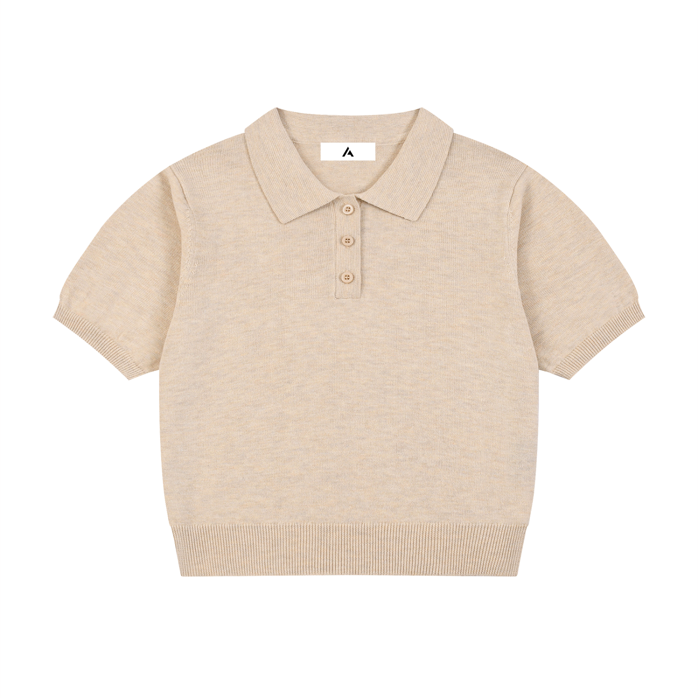 all,arcaprl,womens,women,womans,woman,knit,cotton,polo,shirt,upper,body,half,button,boxy