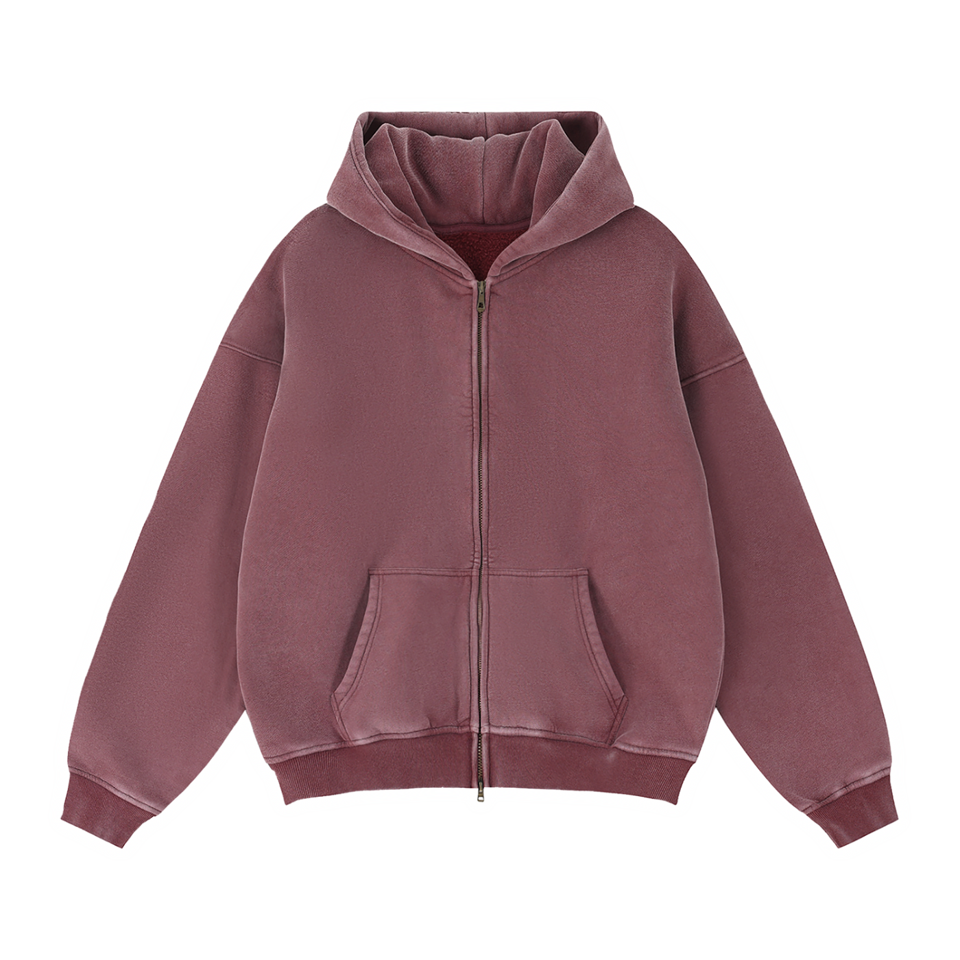 all,arcaprl,one,size,upper,body,ru0074,zip,through,boxy,fleece,hoodie
