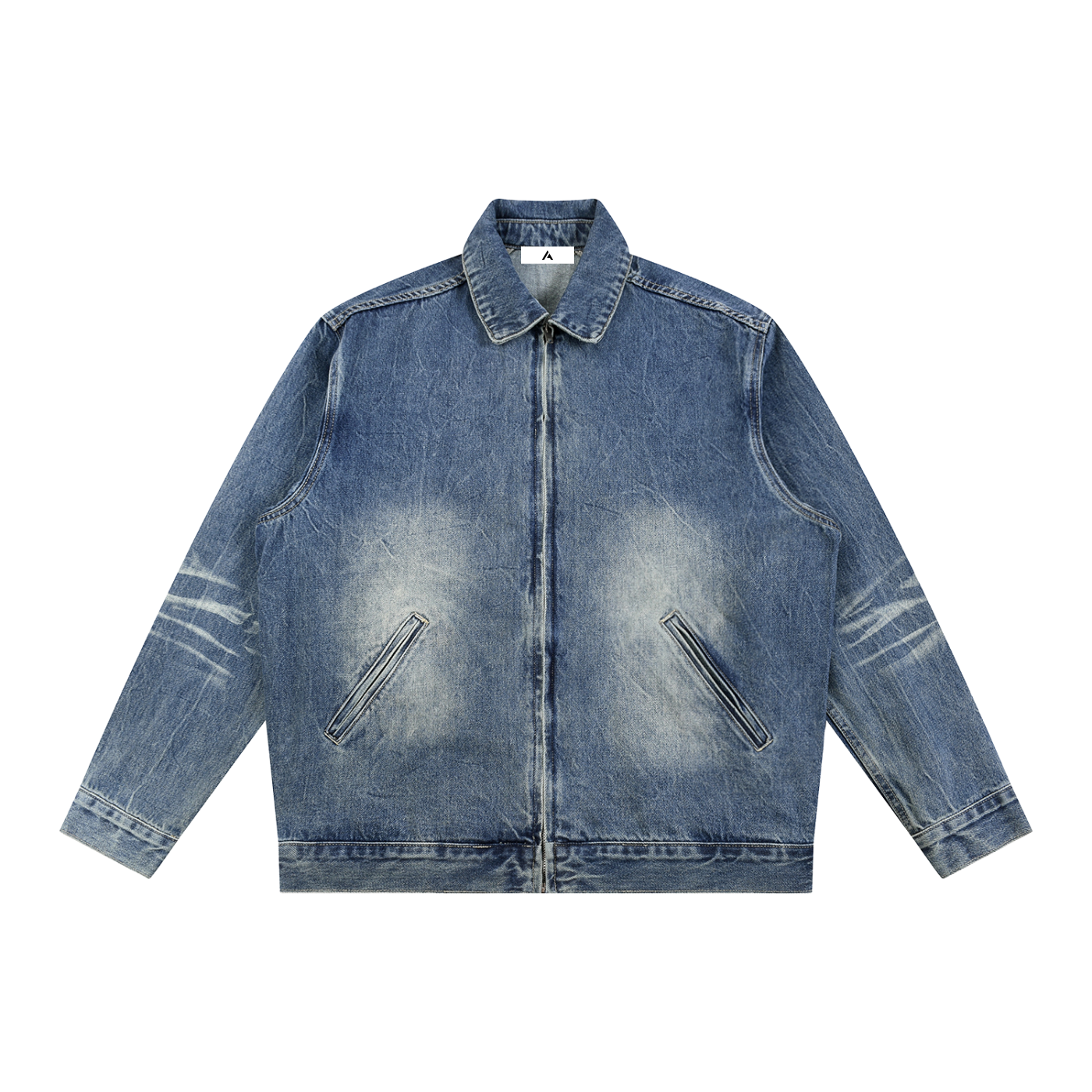 all,arcaprl,vintage,wash,rq0038,zip-up,denim,jacket,Canadian tuxedo,upper body