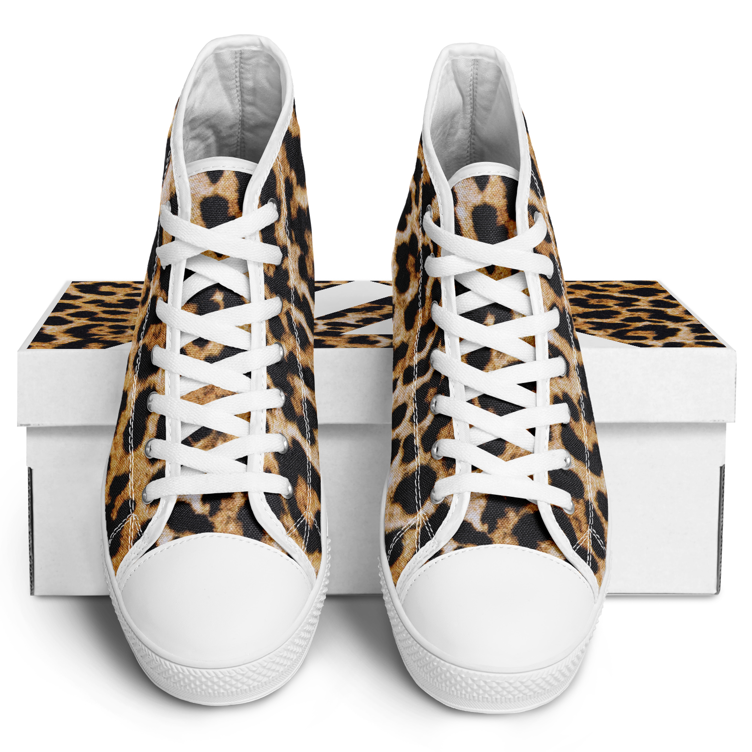 SNE4K | high top | leopard print | white details