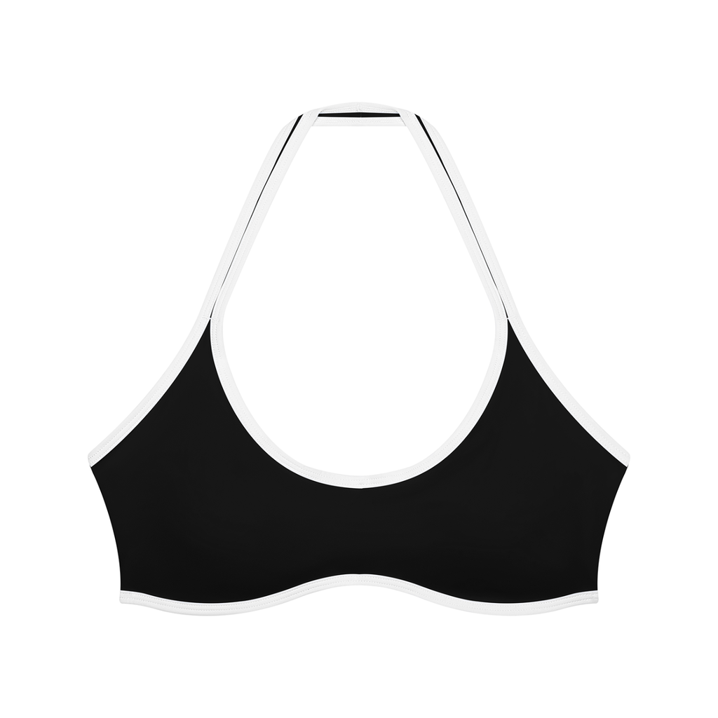 W | halter colour block yoga sports bra