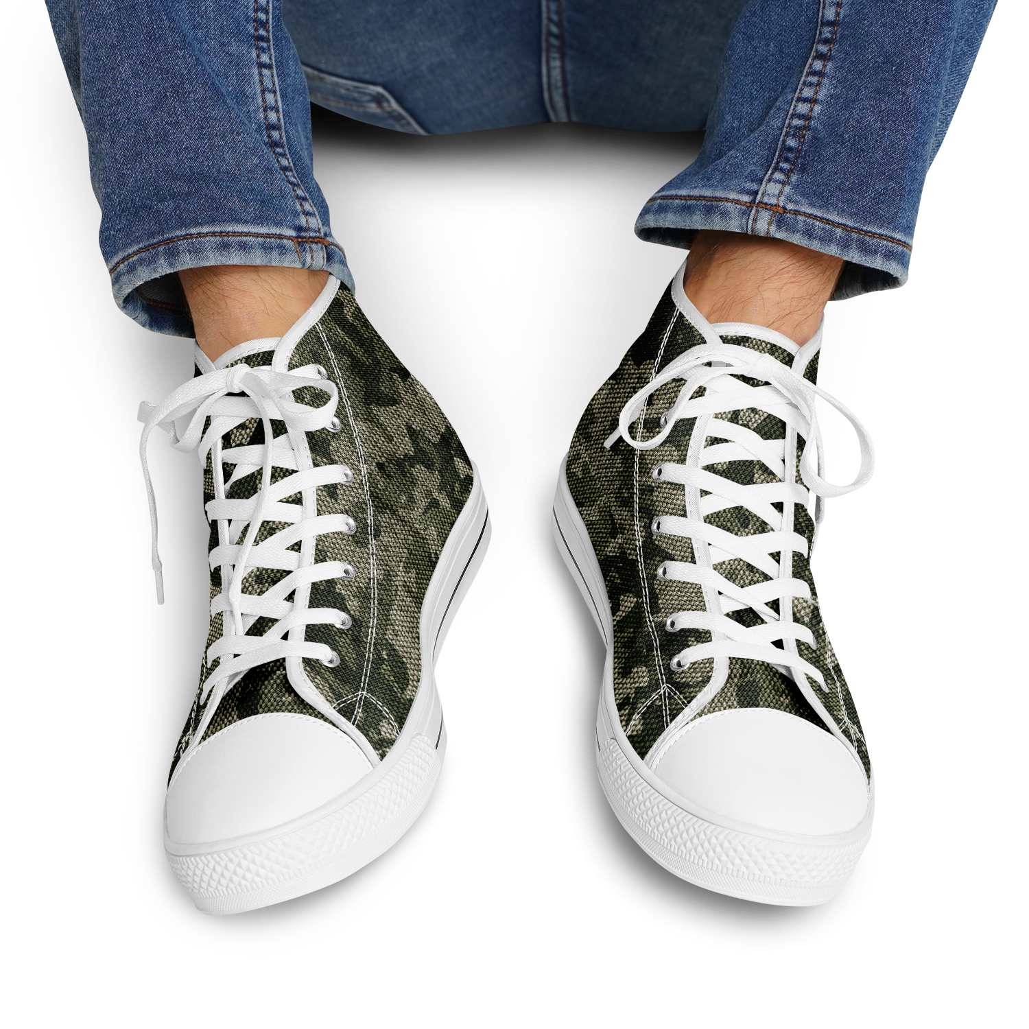 HIGH TOP | green camo | white sole - Arcadia Apparel