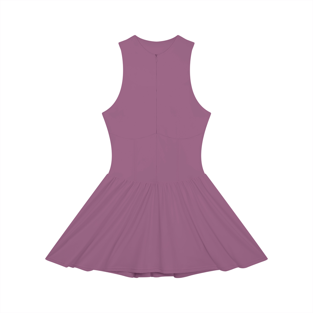 all,arcaprl,wo0015,upper,body,ruched,sleeveless,x,line,full,zip,dress,womens,women,woman,womans