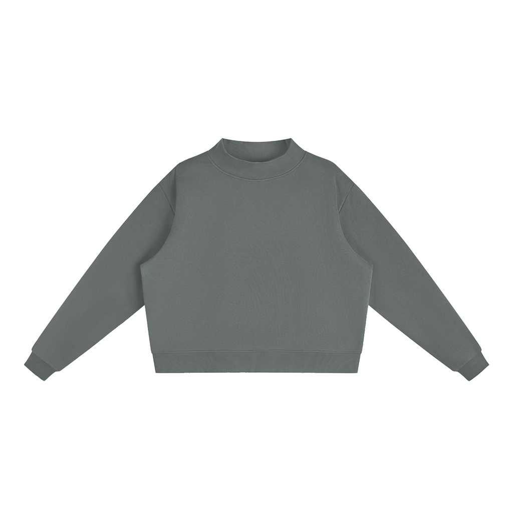 all,arcaprl,womens,womans,women,woman,W,essential,fleece,mock,neck,crew,sweatshirt,upper,body,upperbody