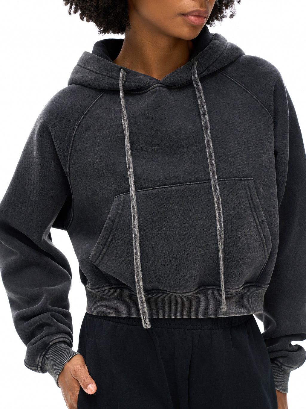 WOMEN'S SNOW WASHED HOODIE | cropped - Arcadia Apparel