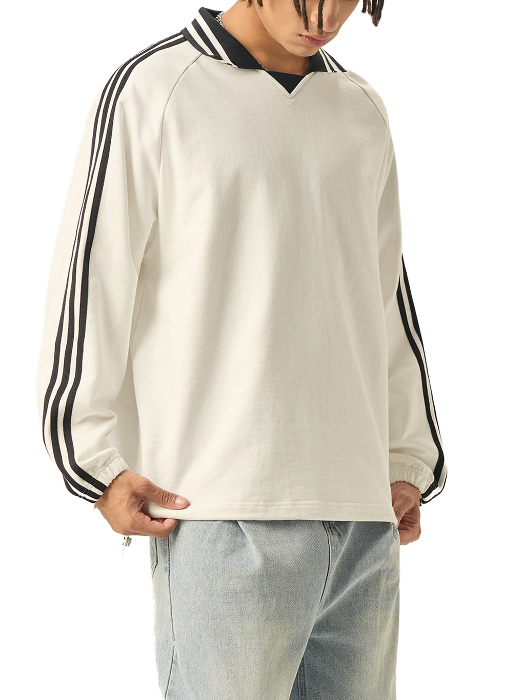 sweatshirt,collar,all,math,striped,men,mens,men's,lapel,contrast