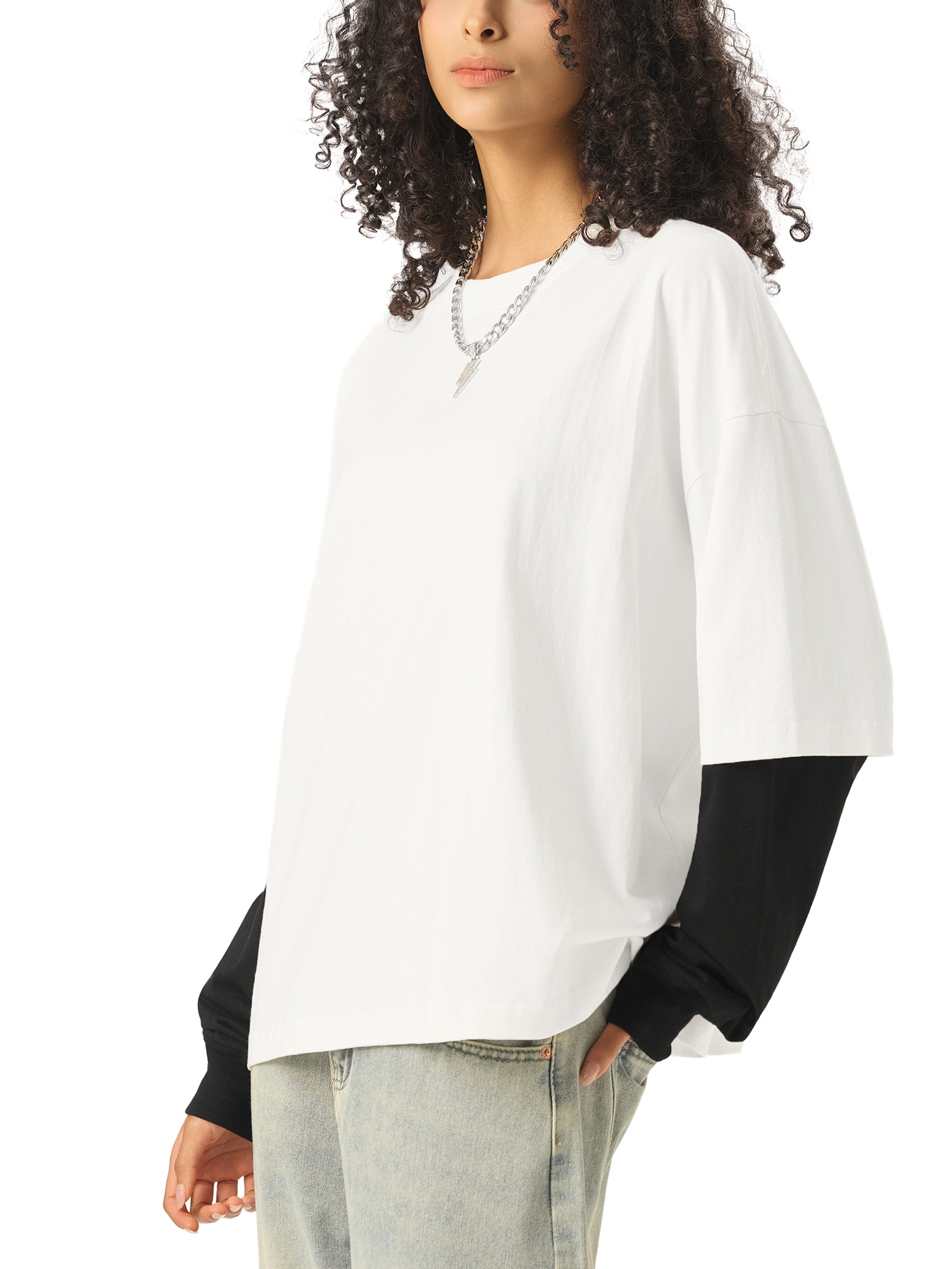 all,arcaprl,arcadia apparel,arcadia,layered,contrast sleeve,cotton,t-shirt,tee,one-size
