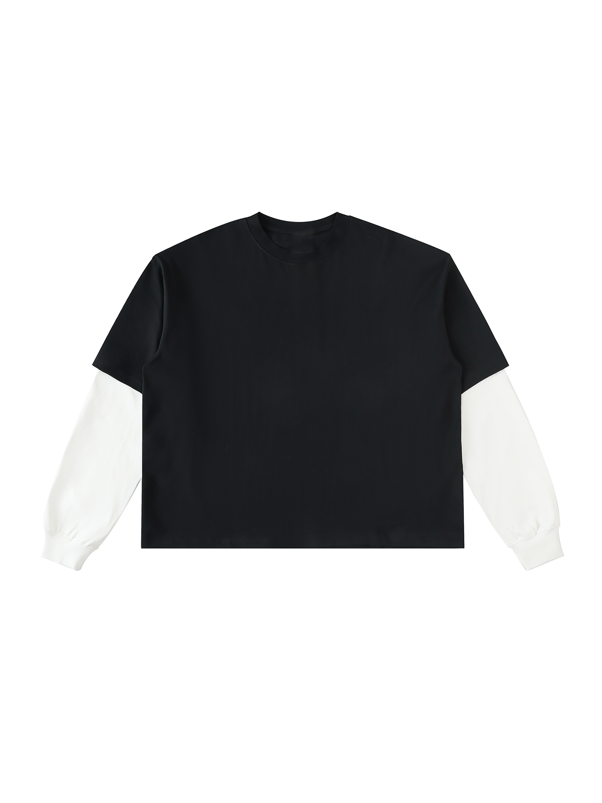 all,arcaprl,arcadia apparel,arcadia,layered,contrast sleeve,cotton,t-shirt,tee,one-size