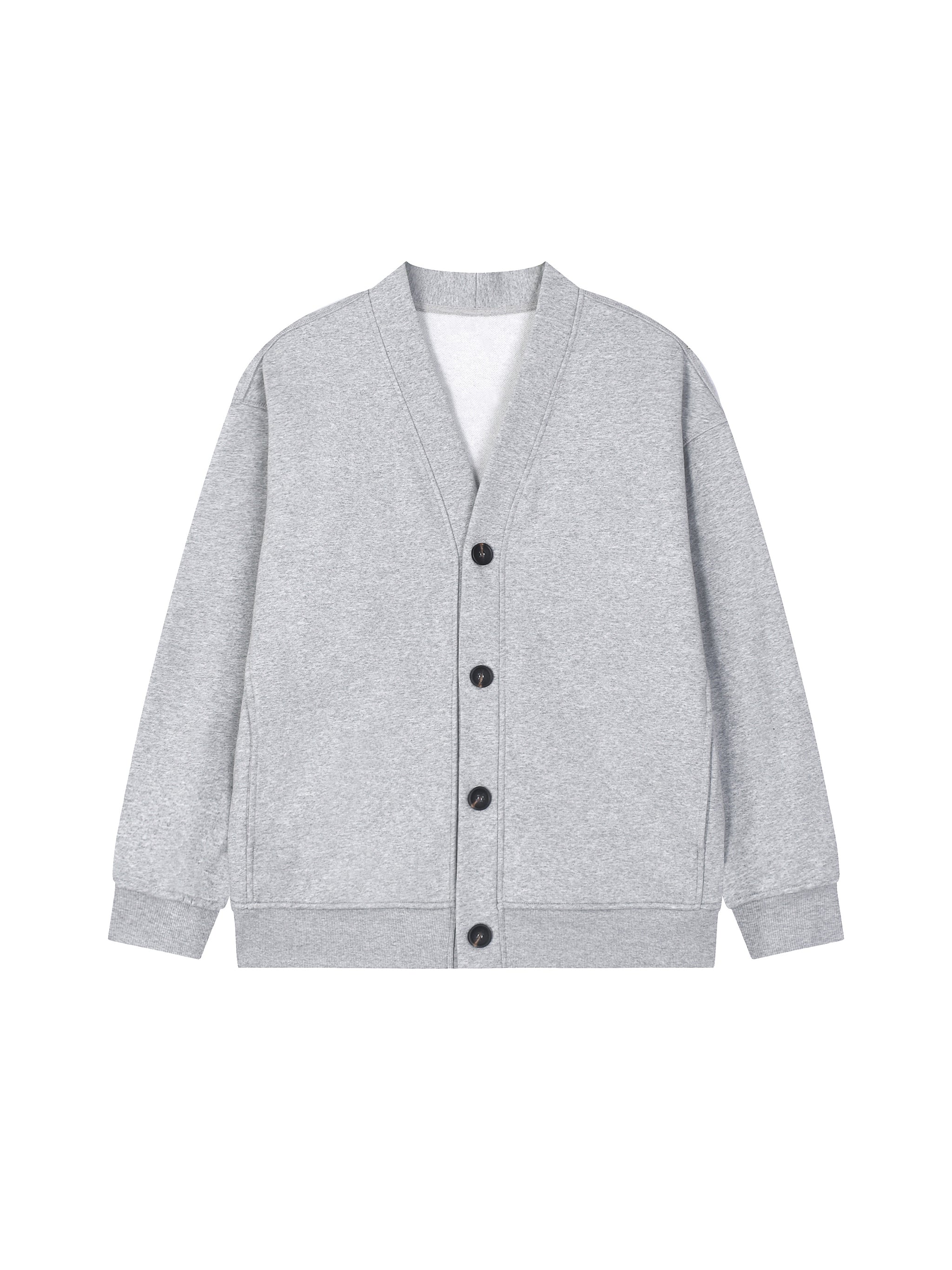 M | essential heavyweight sweat cardigan - Arcadia Apparel