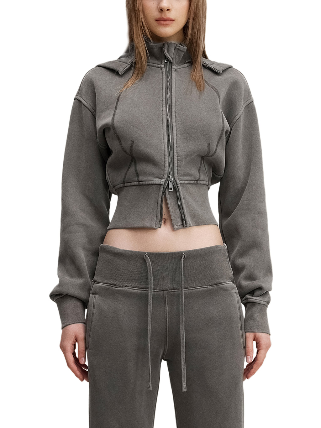 all,arcaprl,arcadia apparel,arcadia,vintage washed,cropped,fleece,hoodie,womens,upper