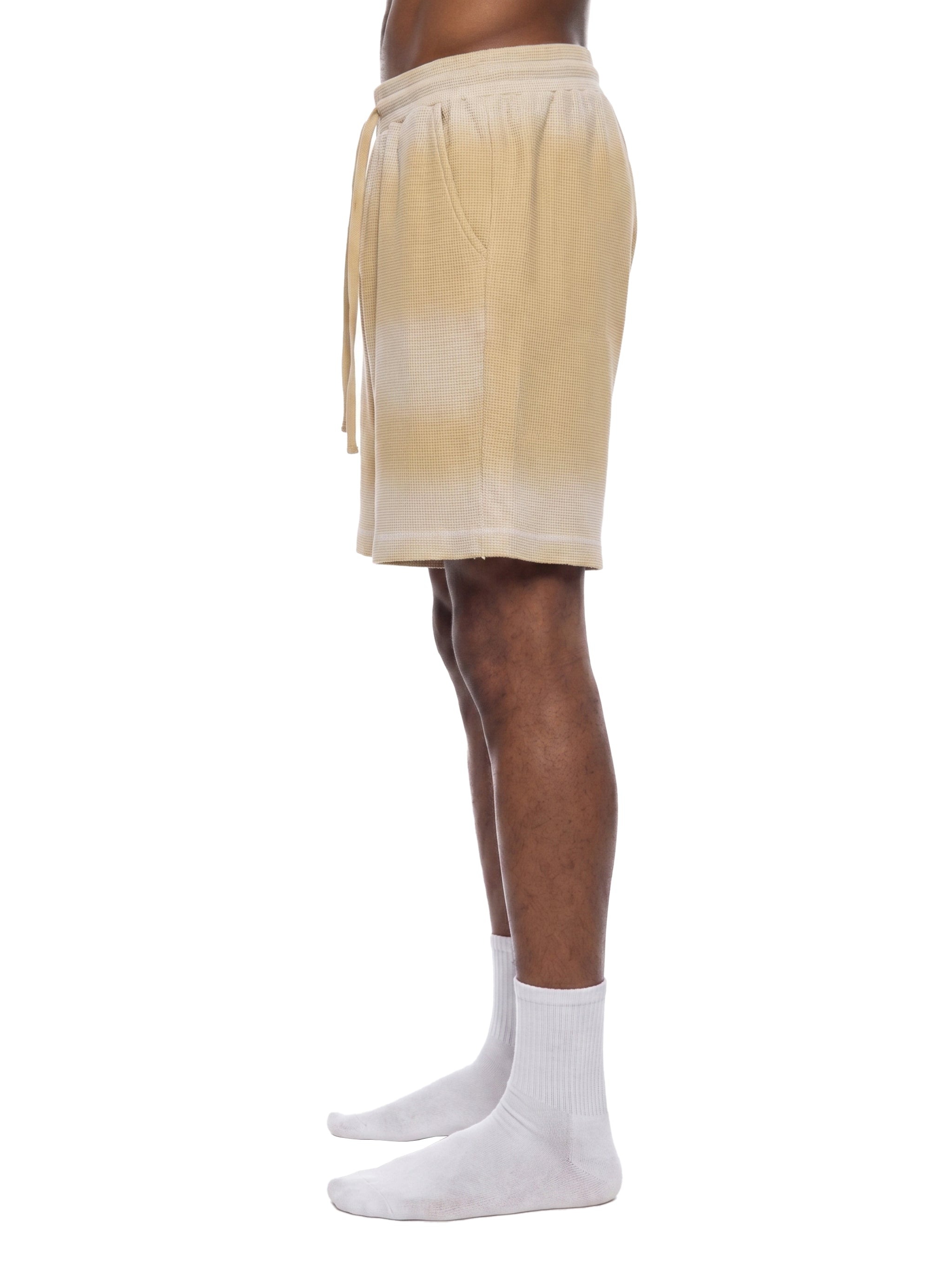all,arcaprl,waffle,sunfade,raw,raw hem,hem,shorts,lower body,one-size